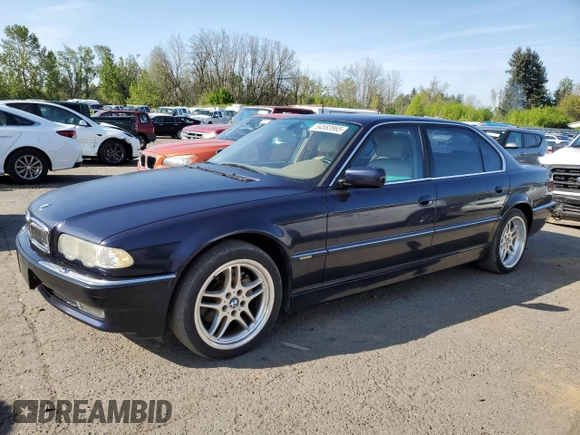 2001 BMW 7 Series 740iL z VIN WBAGH83451DP19708, wystawiony jako Copart lot #54583965 z przebiegiem 125 982 mil mil oraz Czysty tytuł • Clean title. Historia ofert i sprzedaży dostępna na DreamBid. Obrazek 1.