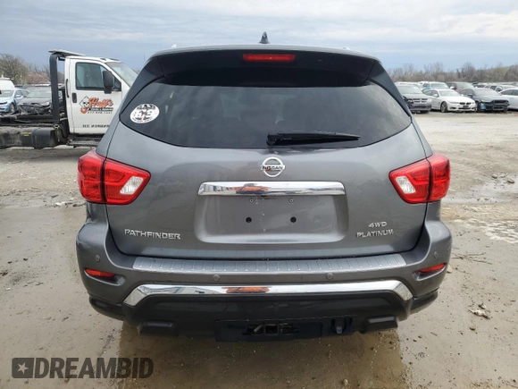 2020 Nissan Pathfinder Platinum with VIN 5N1DR2DM0LC634911, listed as a Copart auction lot 50575835 with 80,597 mi miles and Salvage title. Bid and sale history available at DreamBid. Image 6.