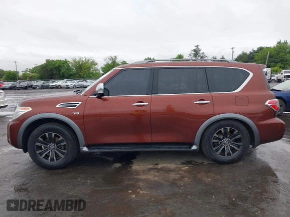 2018 Nissan Armada Platinum with VIN JN8AY2NE6J9731093, listed as a IAAI auction lot 42313252 with 125,617 mi miles and . Bid and sale history available at DreamBid. Image 14.