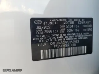 2023 Genesis G80 2.5T with VIN KMTGB4SC7PU152983, listed as a Copart auction lot 68961214 with 15,894 mi miles and Salvage Title. Bid and sale history available at carsss.com. Image 14.