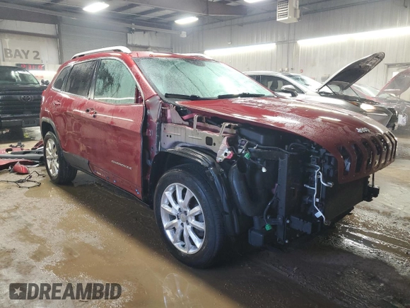 2015 Jeep Cherokee Limited with VIN 1C4PJMDS8FW630837, listed as a Copart auction lot 52094015 with 97,978 mi miles and Salvage Title. Bid and sale history available at DreamBid. Image 4.