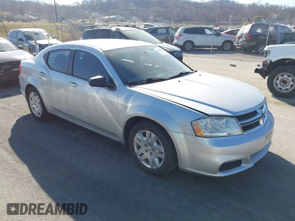 2012 Dodge Avenger SE with VIN 1C3CDZAB3CN147155, listed as a IAAI auction lot 41762561 with 117,955 mi miles. Bid and sale history available at carsss.com. Image 1.