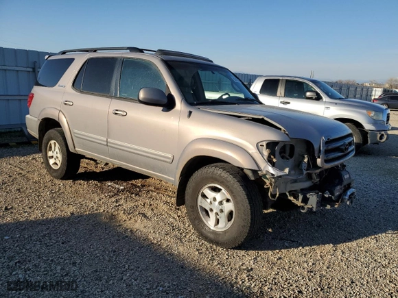 2001 Toyota Sequoia Limited with VIN 5TDBT48A61S022376, listed as a Copart auction lot 89302075 with 278,246 mi miles and Salvage Title. Bid and sale history available at carsss.com. Image 4.