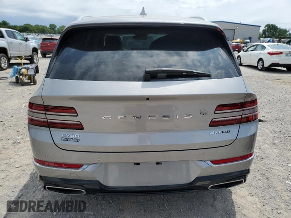 2022 Genesis GV80 Advanced Plus z VIN KMUHCESC9NU095024, wystawiony jako Copart lot #57877425 z przebiegiem 44 999 mil mil oraz Szkoda całkowita • Salvage title. Historia ofert i sprzedaży dostępna na DreamBid. Obrazek 6.