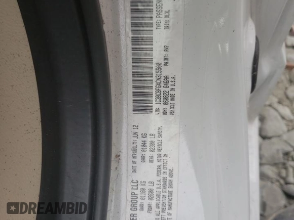2012 Chrysler 200 Limited with VIN 1C3BCBFGXCN315500, listed as a Copart auction lot 79203114 with 105,252 mi miles and Salvage Title. Bid and sale history available at DreamBid. Image 12.