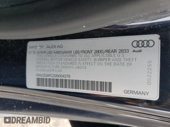 2016 Audi A7 3.0 Prestige with VIN WAU2GAFC2GN004279, listed as a Copart auction lot 42432424 with 108,269 mi miles. Bid and sale history available at carsss.com. Image 12.