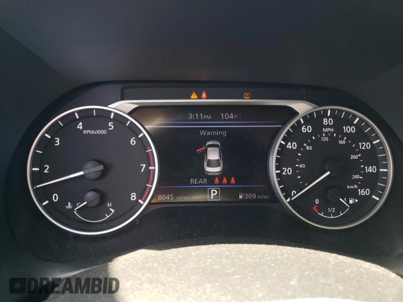 2024 Nissan Sentra SV with VIN 3N1AB8CV9RY309377, listed as a Copart auction lot 62084215 with 8,045 mi miles and Salvage title. Bid and sale history available at DreamBid. Image 9.