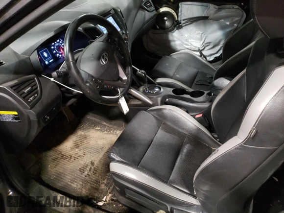 2016 Hyundai Veloster Turbo with VIN KMHTC6AE2GU284747, listed as a Copart auction lot 59695995 with 48,643 mi miles and Salvage title. Bid and sale history available at DreamBid. Image 7.