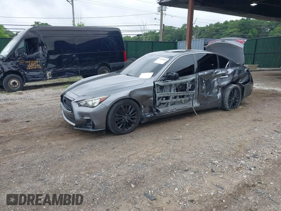 2018 Infiniti Q50 Sport with VIN JN1EV7AR4JM432729, listed as a IAAI auction lot 39949005 with 67,743 mi miles and . Bid and sale history available at DreamBid. Image 2.