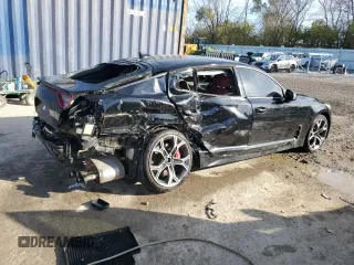 2020 Kia Stinger GT1 with VIN KNAE45LC1L6077634, listed as a Copart auction lot 76569584 with 22,359 mi miles and Salvage Title. Bid and sale history available at DreamBid. Image 3.