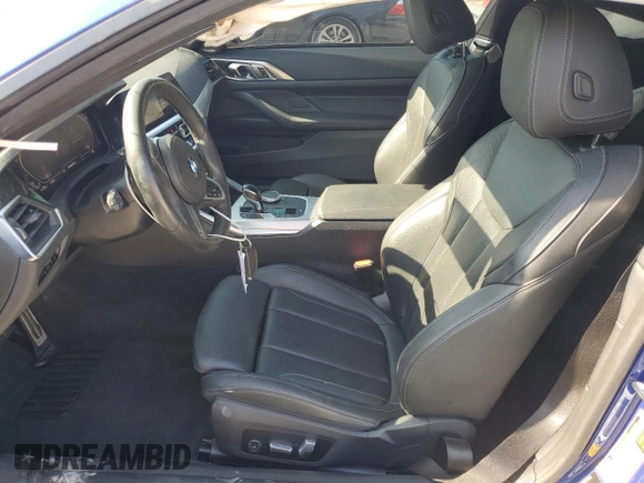 2022 BMW 4 Series 430i z VIN WBA53AP04NCK05705, wystawiony jako Copart lot #53692445 z przebiegiem 39 080 mil mil oraz Szkoda całkowita • Salvage title. Historia ofert i sprzedaży dostępna na DreamBid. Obrazek 7.