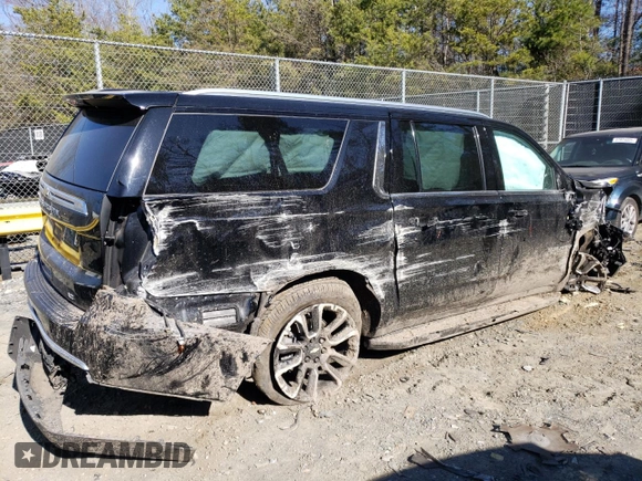 2022 Chevrolet Suburban LT with VIN 1GNSKCKD2NR211585, listed as a Copart auction lot 48373215 with 160,839 mi miles and Salvage Title. Bid and sale history available at DreamBid. Image 3.