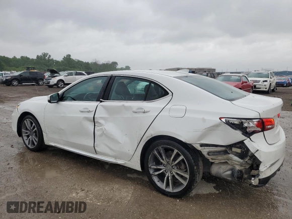 2020 Acura TLX Technology with VIN 19UUB3F46LA002150, listed as a Copart auction lot 59041975 with 106,890 mi miles and Salvage title. Bid and sale history available at DreamBid. Image 2.