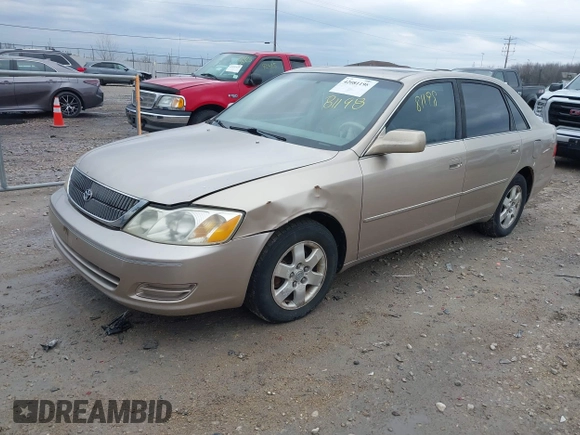 2002 Toyota Avalon XL with VIN 4T1BF28B72U206657, listed as a IAAI auction lot 42081198 with 1 mi miles. Bid and sale history available at carsss.com. Image 2.