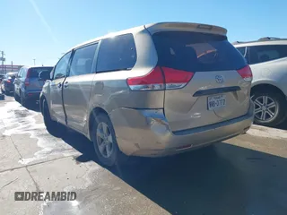 2012 Toyota Sienna with VIN 5TDKA3DC1CS011022, listed as a IAAI auction lot 41415386 with 209,552 mi miles and . Bid and sale history available at DreamBid. Image 3.