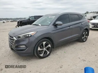 2016 Hyundai Tucson Limited z VIN KM8J33A28GU115361, wystawiony jako Copart lot #52808455 z przebiegiem 121 988 mil mil oraz Czysty tytuł • Clean title. Historia ofert i sprzedaży dostępna na DreamBid. Obrazek 1.