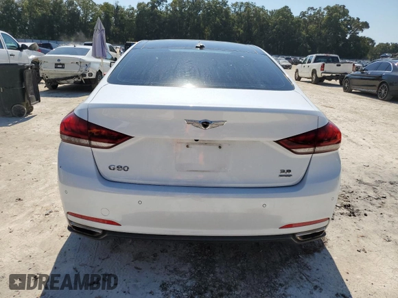 2017 Genesis G80 3.8L with VIN KMHGN4JE9HU175610, listed as a Copart auction lot 75983844 with 68,181 mi miles and Salvage Title. Bid and sale history available at DreamBid. Image 6.