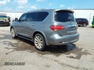 2013 Infiniti QX56 with VIN JN8AZ2NEXD9060450, listed as a IAAI auction lot 42388986 with 124,129 mi miles and . Bid and sale history available at DreamBid. Image 3.