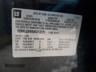 2010 Chevrolet Equinox LS with VIN 2CNFLCEW6A6212275, listed as a Copart auction lot 42850585 with 180,473 mi miles and Clean Title. Bid and sale history available at carsss.com. Image 13.