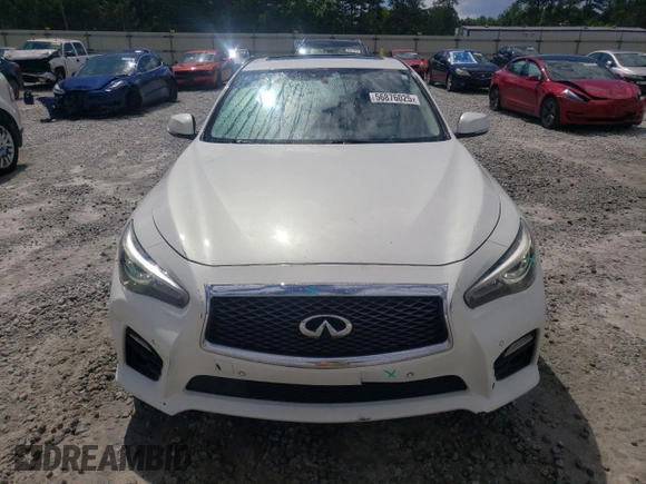 2015 Infiniti Q50 Premium with VIN JN1BV7APXFM343157, listed as a Copart auction lot 56876025 with 109,054 mi miles and Salvage title. Bid and sale history available at DreamBid. Image 5.