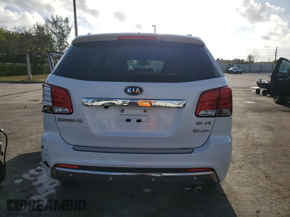 2013 Kia Sorento SX with VIN 5XYKW4A21DG365169, listed as a Copart auction lot 50491625 with 196,879 mi miles and Salvage Title. Bid and sale history available at carsss.com. Image 6.