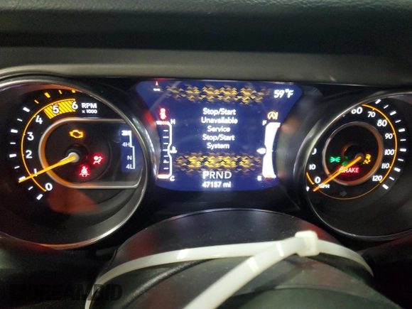 2022 Jeep Wrangler Unlimited Willys with VIN 1C4HJXDM7NW244562, listed as a Copart auction lot 79667744 with 47,157 mi miles and Salvage Title. Bid and sale history available at DreamBid. Image 9.