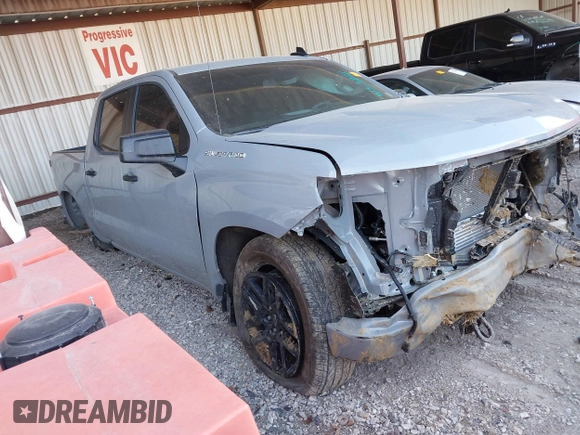 2024 Chevrolet Silverado 1500 Custom with VIN 3GCPABEK9RG155429, listed as a IAAI auction lot 41133921 with 5,635 mi miles and . Bid and sale history available at DreamBid. Image 1.