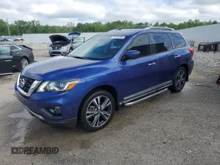 2018 Nissan Pathfinder SL z VIN 5N1DR2MM1JC614941, wystawiony jako Copart lot #55792365 z przebiegiem 94 171 mil mil oraz Szkoda całkowita • Salvage title. Historia ofert i sprzedaży dostępna na DreamBid. Obrazek 1.