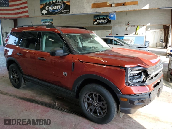 2023 Ford Bronco Sport Big Bend with VIN 3FMCR9B6XPRD64165, listed as a Copart auction lot 60398065 with 8,535 mi miles and Salvage title. Bid and sale history available at DreamBid. Image 4.
