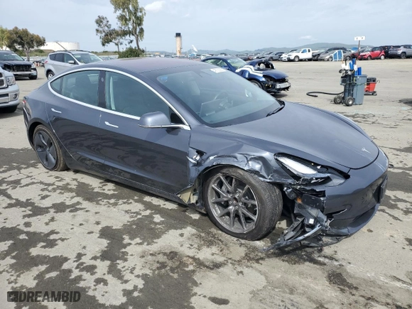 2018 Tesla Model 3 Long Range Battery with VIN 5YJ3E1EA1JF158257, listed as a Copart auction lot 49722065 with 48,657 mi miles and Salvage Title. Bid and sale history available at carsss.com. Image 4.