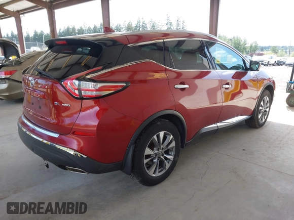 2017 Nissan Murano SL with VIN 5N1AZ2MH4HN175416, listed as a IAAI auction lot 42345395 with 72,962 mi miles and . Bid and sale history available at DreamBid. Image 4.