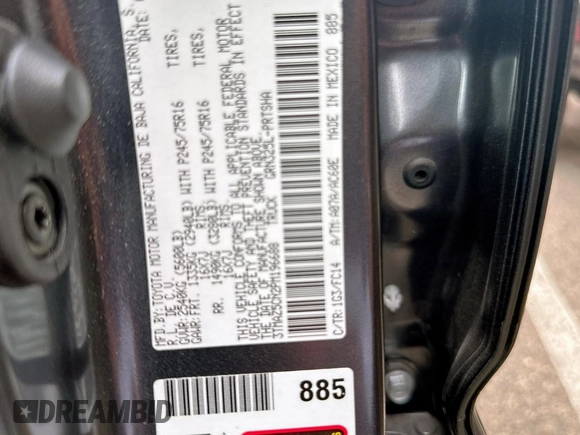 2023 Toyota Tacoma SR5 z VIN 3TMAZ5CN2PM196688, wystawiony jako Copart lot #58993285 z przebiegiem 4331 mil mil oraz Szkody całkowita. Historia ofert i sprzedaży dostępna na DreamBid. Obrazek 10.