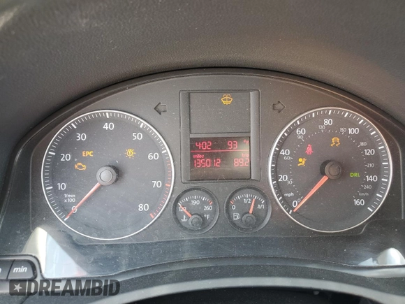 2008 Volkswagen Jetta SE with VIN 3VWRM71K48M144404, listed as a Copart auction lot 56197825 with 135,012 mi miles and Salvage title. Bid and sale history available at DreamBid. Image 9.