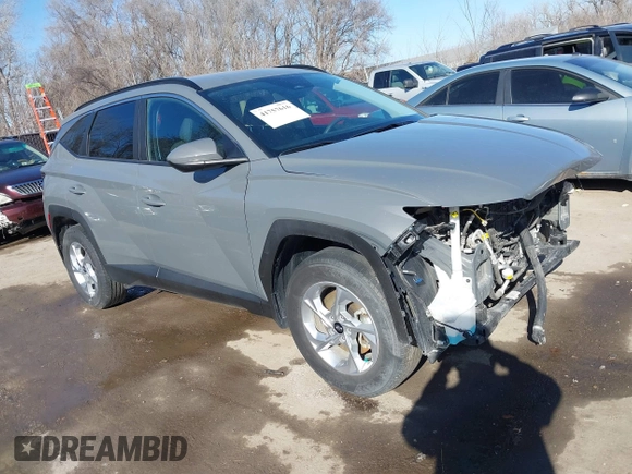 2024 Hyundai Tucson SEL with VIN 5NMJBCDE5RH322877, listed as a IAAI auction lot 41757616 with 53,515 mi miles. Bid and sale history available at carsss.com. Image 1.