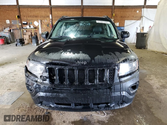 2016 Jeep Compass Sport with VIN 1C4NJDBBXGD598240, listed as a Copart auction lot 57887495 with 152,932 mi miles and Salvage title. Bid and sale history available at DreamBid. Image 5.