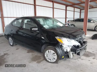 2024 Mitsubishi Mirage ES with VIN ML32FUFJ9RHF17655, listed as a IAAI auction lot 42624648 with 5,484 mi miles and . Bid and sale history available at DreamBid. Image 1.