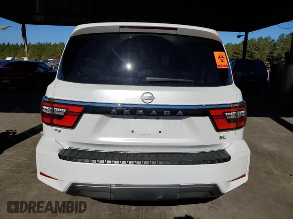 2022 Nissan Armada SL with VIN JN8AY2BA8N9392120, listed as a Copart auction lot 80426994 with 71,026 mi miles and Salvage Title. Bid and sale history available at carsss.com. Image 6.