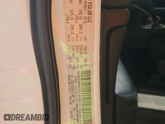 2017 Jeep Grand Cherokee Altitude with VIN 1C4RJFAG3HC711205, listed as a Copart auction lot 58791535 with 83,655 mi miles and Salvage title. Bid and sale history available at DreamBid. Image 13.