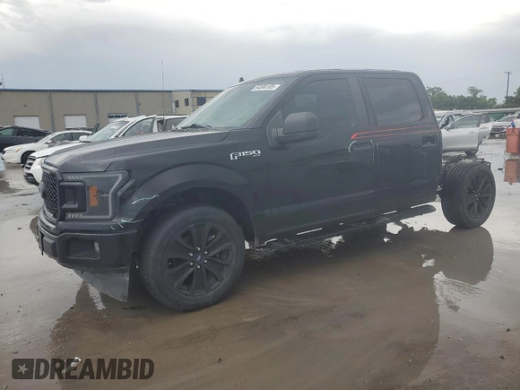 2020 Ford F-150 XL with VIN 1FTEW1CP6LFB32989, listed as a Copart auction lot 54590185 with 51,254 mi miles and Salvage Title. Bid and sale history available at DreamBid. Image 1.