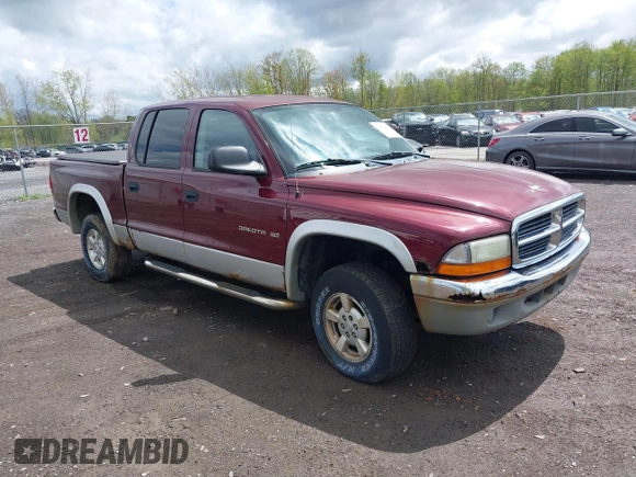 2002 Dodge Dakota z VIN 1B7HG48X92S626936, wystawiony jako IAAI lot #42192429 z przebiegiem 170 746 mil mil oraz . Historia ofert i sprzedaży dostępna na DreamBid. Obrazek 1.