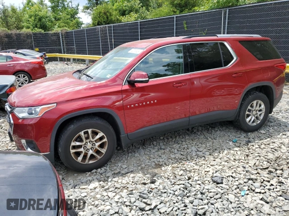2018 Chevrolet Traverse LT Cloth with VIN 1GNEVGKW4JJ211075, listed as a Copart auction lot 62318324 with 90,150 mi miles and Salvage Title. Bid and sale history available at carsss.com. Image 1.