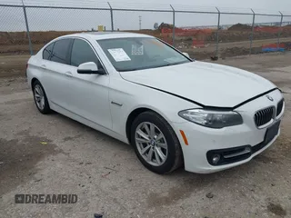 2015 BMW 5 Series 528i with VIN WBA5A5C59FD525158, listed as a IAAI auction lot 41698100 with 155,822 mi miles. Bid and sale history available at carsss.com. Image 1.