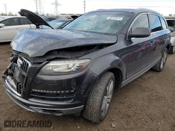 2010 Audi Q7 3.6L Premium Plus with VIN WA1LYAFE5AD008615, listed as a Copart auction lot 80722914 with 0 mi miles and Salvage Title. Bid and sale history available at carsss.com. Image 1.