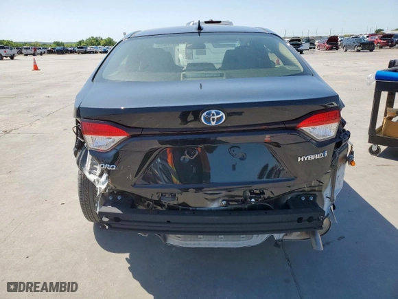 2022 Toyota Corolla Hybrid LE with VIN JTDEAMDE5NJ049390, listed as a Copart auction lot 52129495 with 6,174 mi miles and Salvage Title. Bid and sale history available at carsss.com. Image 6.