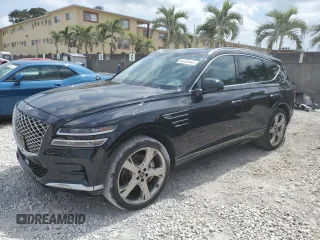 2022 Genesis GV80 with VIN KMUHCESC4NU080544, listed as a Copart auction lot 50538965 with 27,720 mi miles and Salvage Title. Bid and sale history available at DreamBid. Image 1.