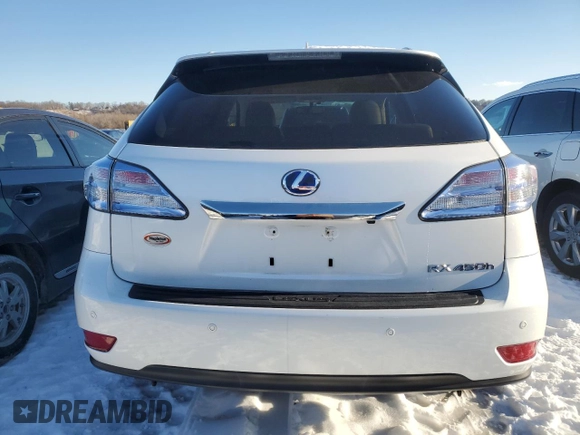 2011 Lexus RX 450h with VIN JTJBC1BA3B2420951, listed as a Copart auction lot 88117905 with 128,714 mi miles and Salvage title. Bid and sale history available at DreamBid. Image 6.