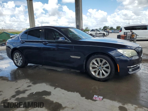 2013 BMW 7 Series 740i with VIN WBAYA6C58DC995008, listed as a Copart auction lot 62008795 with 95,974 mi miles and Salvage title. Bid and sale history available at DreamBid. Image 4.