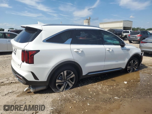 2023 Kia Sorento Hybrid EX with VIN KNDRHDLG1P5227503, listed as a Copart auction lot 61869004 with 0 mi miles and Salvage Title. Bid and sale history available at carsss.com. Image 3.