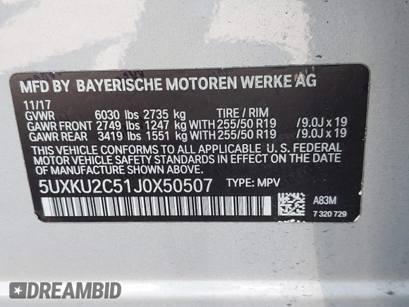 2018 BMW X6 xDrive35i z VIN 5UXKU2C51J0X50507, wystawiony jako IAAI lot #40275236 z przebiegiem 67 523 mil mil oraz . Historia ofert i sprzedaży dostępna na DreamBid. Obrazek 9.