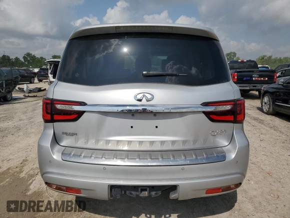 2018 Infiniti QX56 8-passenger with VIN JN8AZ2NC7J9440498, listed as a Copart auction lot 54333865 with 80,904 mi miles and Salvage Title. Bid and sale history available at carsss.com. Image 6.